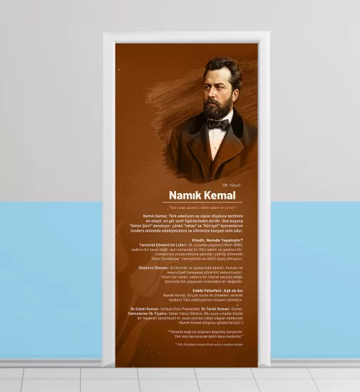 Edebiyat Temalı Okul Sınıf Kapısı Tasarımı