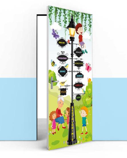 İlkokul değerler kapı giydirme