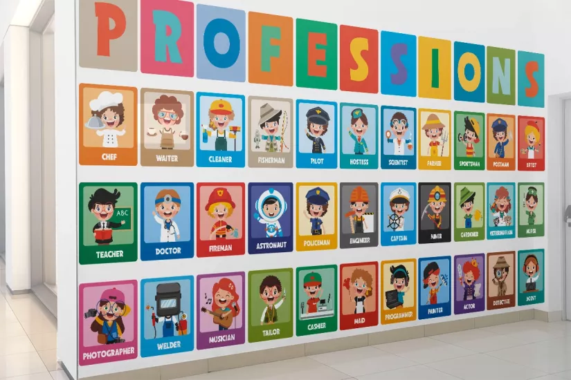 ingilizce meslekler posteri