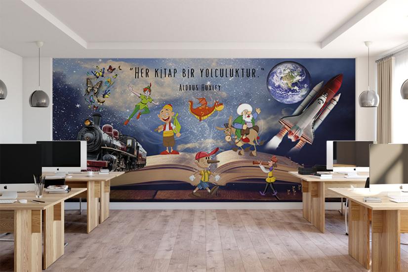 Kütüphane duvar kağıdı