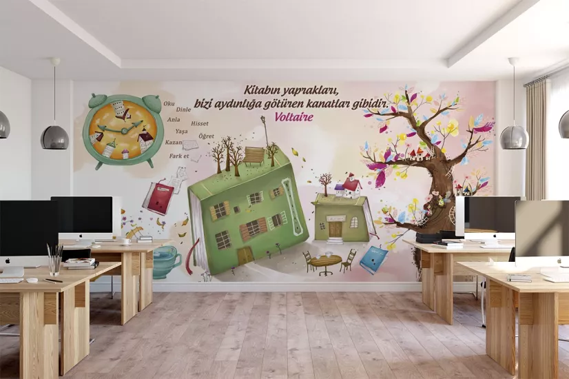 Eğitim ve Okuma Temalı Tasarımlar
