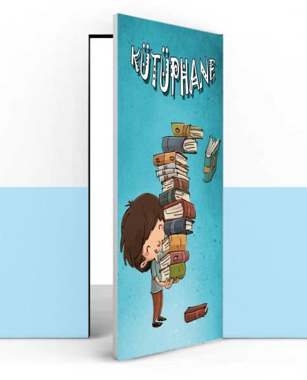 Kütüphane kapı kaplama