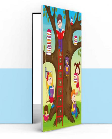 Kütüphane kapı kaplama