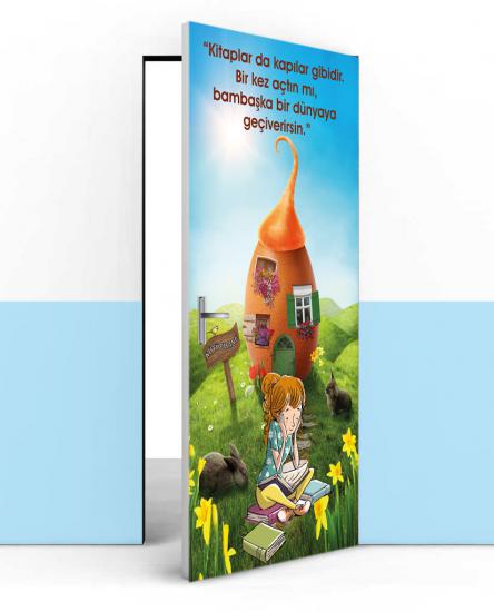 Kütüphane kapı kaplama