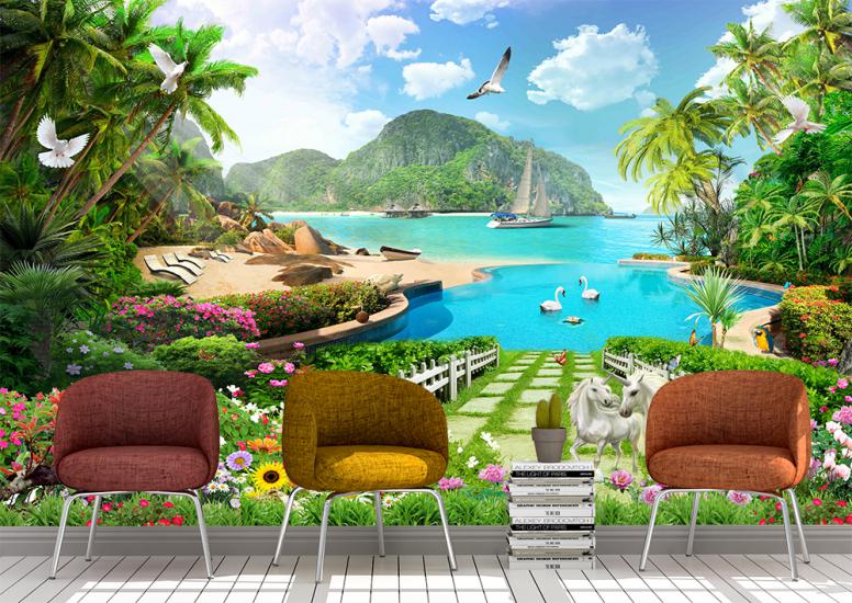 3 boyutlu manzara duvar kağıdı