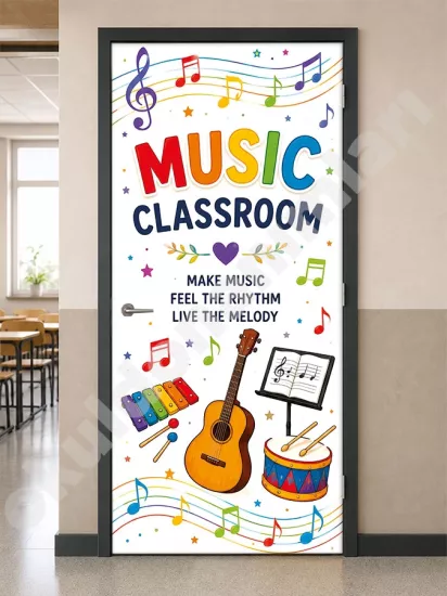 İngilizce Müzik Sınıfı Kapı Posteri