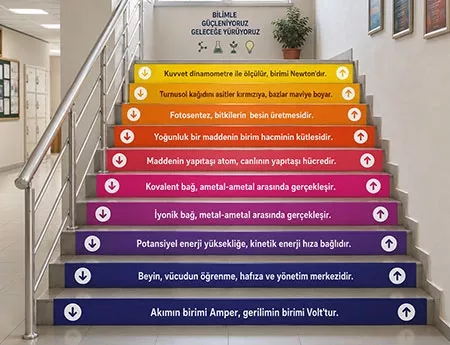 Okul Merdiven Basamak Giydirme