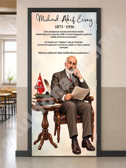 Mehmet Akif Ersoy Kapı Giydirme Okul Kapı Posteri