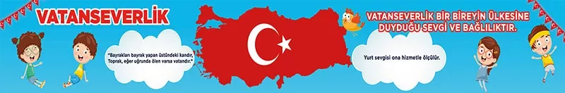 Okul Koridoru Değerler Eğitimi kiriş yazısı