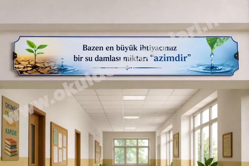 Başarının Anahtarı Azim Okul Koridoru Giydirme