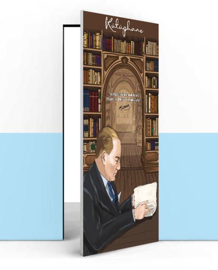  Kütüphane kapı giydirme