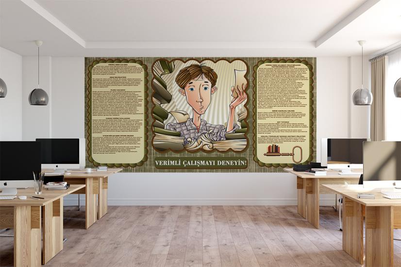 Verimli çalışma posteri- Rehberlik ve motivasyon posterleri ucuz fiyat hızlı kargo