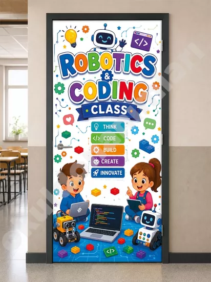 Robotik Kodlama Sınıfı Kapı Posteri