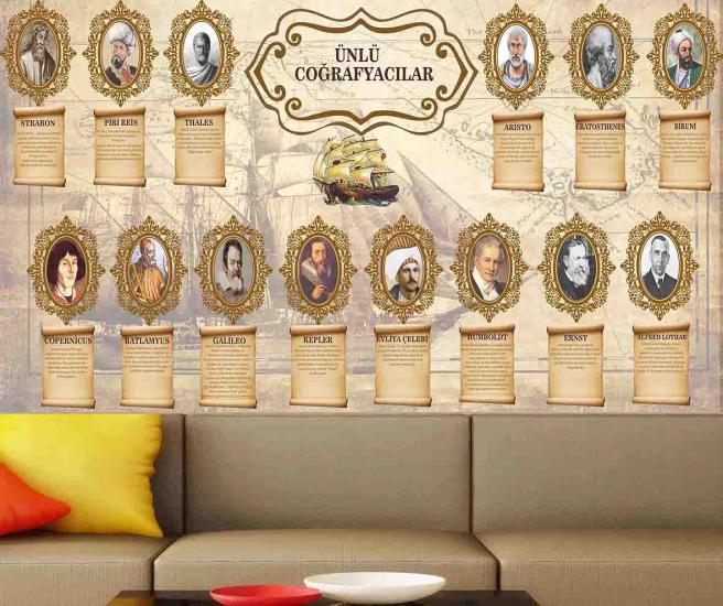 Sosyal bilgiler sokağı, tarih sokağı, tarih kapı giydirme, coğrafya posterleri, coğrafya kapı giydirme, coğrafya sokağı, tarih kiriş yazıları, tarih şeridi, coğrafya kiriş yazıları, türk büyükleri, so